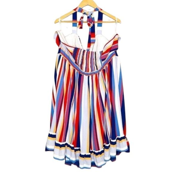 MODCLOTH Frequently Piquant Colorful Striped Halter Dress - Picture 5 of 10